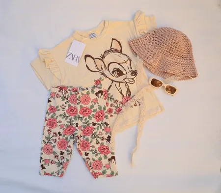 طقم  زارا بامبي بيج