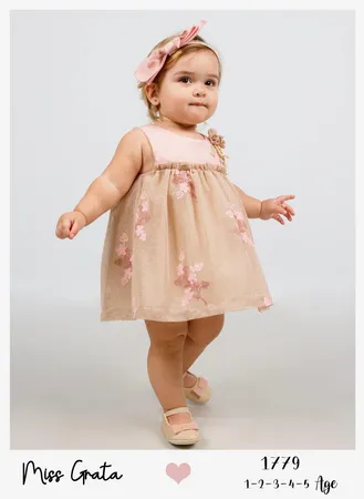 فستان زهري - دانتيل