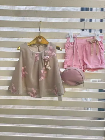 طقم بناتي رسمي من ثلث قطع