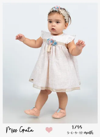 فستان بيبي مميز 4 قطع