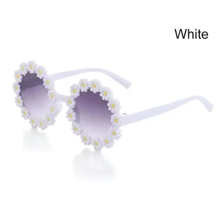 نظارة شمسية بناتي flower ابيض