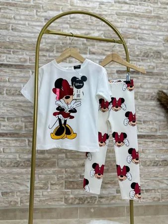 zara set ميني ماوس لون ابيض