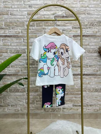 zara set يونيكورن ابيض و اسود