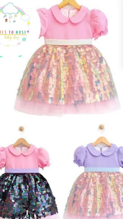 فستان مميز راقي وطفولي بالوانه المميزة